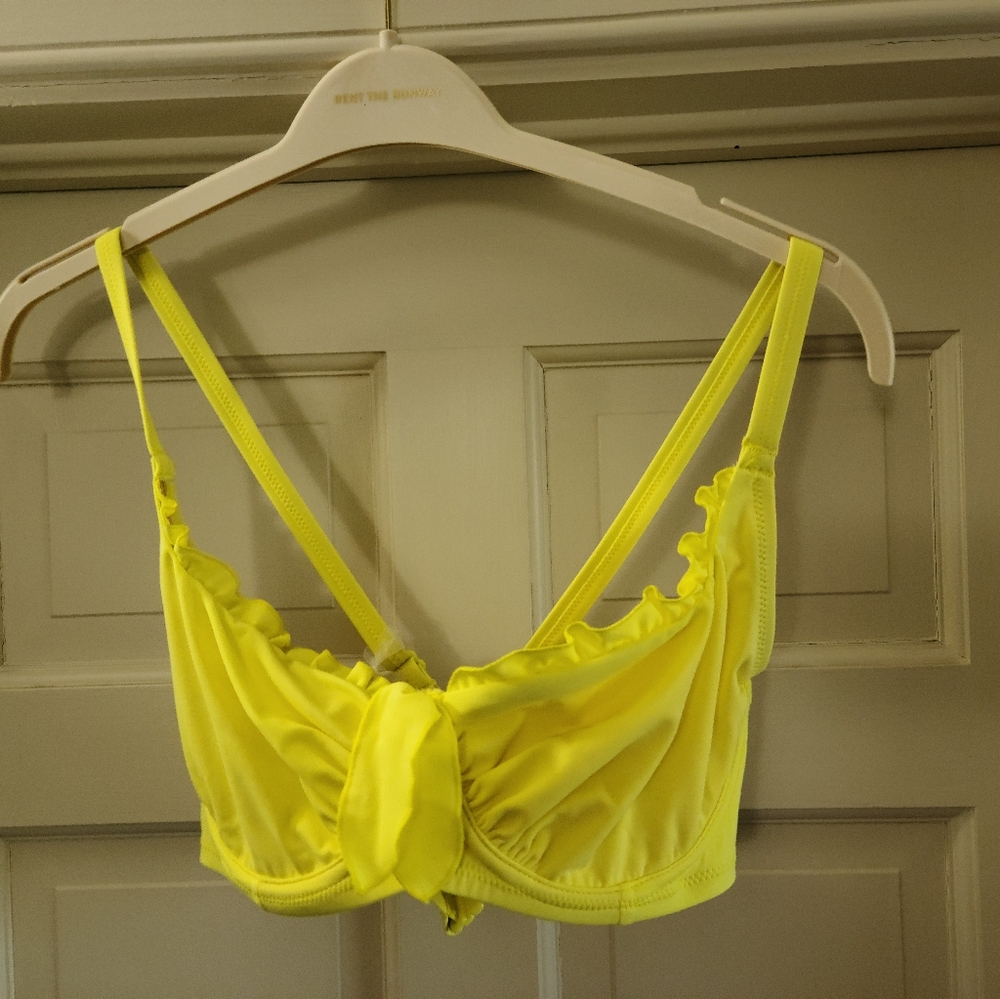 Pour Moi yellow underwire bikini top 36DD